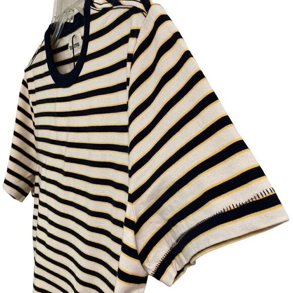 Taylor Stitch T-shirt Crewneck Mens XS The Organic Cotton Tee In Gold Stripe - Picture 2 of 6